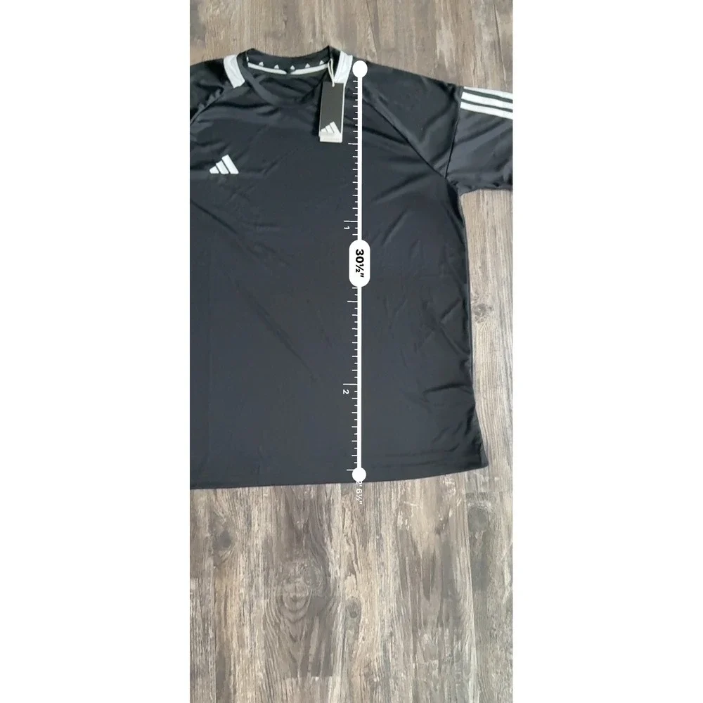 Adidas Mens Sporty Sereno 3S Aeroready Training Lightweight Shirt Black White XL